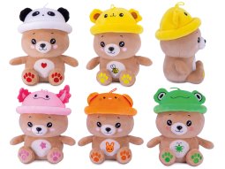 Bär Kawaii mit Tier-Hut 6-fach 25cm