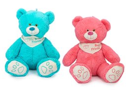 Bär türkis+pink Halstuch 55/80cm