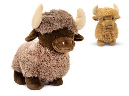 Galloway Kuh beige und braun 60cm