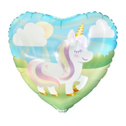 Folienballon Einhorn Herz