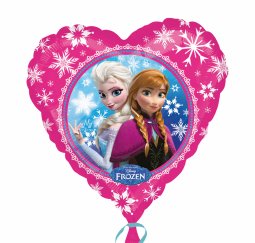 Folienballon Frozen Anna Elsa Herz