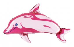 Folienballon Delfin pink Shape