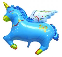 Folienballon Pegasus blau MiniShape