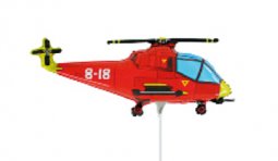 Folienballon Hubschrauber rot