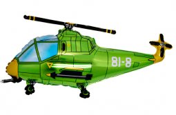 Folienballon Hubschrauber grün Shap