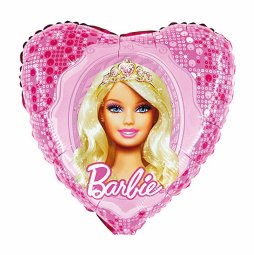 Folienballon Barbie mit Krone