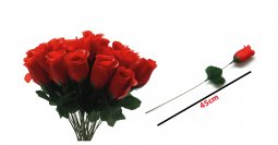 rote geschlossene Rose 45cm