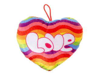 Herz LOVE, Regenbogenfarben 15cm