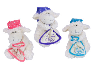 Schaf Schlafmütze + Decke 3-f. 25cm