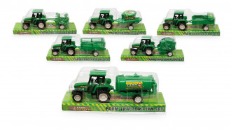 Traktor+ Anhänger in Pvc Box 20x7cm