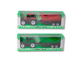 Traktor+Anhänger in Box 31x10x7,5cm