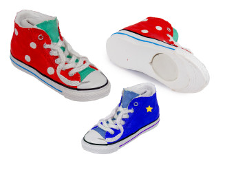 Spardose Canvas Schuh