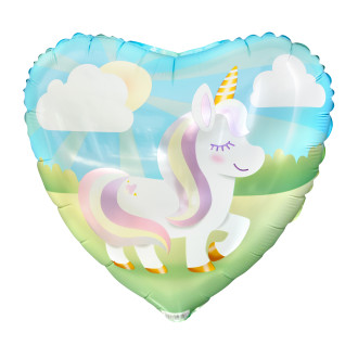 Folienballon Einhorn Herz