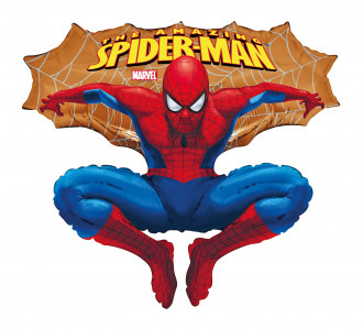 Folienballon Spiderman gold Shape