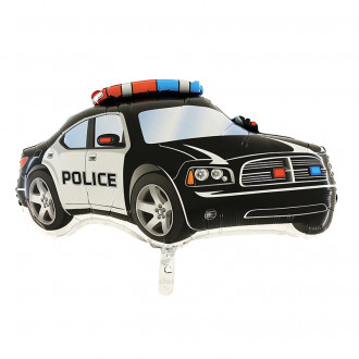 Folienballon Polizeiauto schwarz